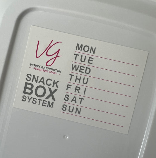 Snack box system label